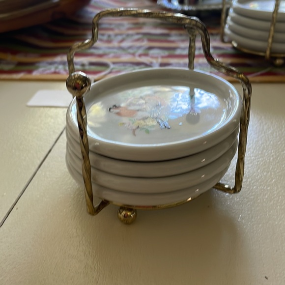 Vintage Interpur Porcelain Coaster Set - Picture 2 of 2